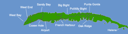 Roatan Map